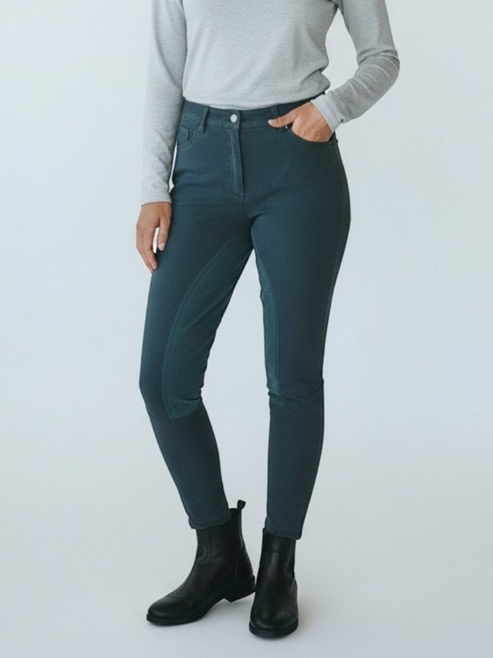 Pikeur Horse Riding Breeches Dark Green 30L S Small Equestrian Preppy Stretch